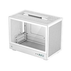 DeepCool CH160 WH Trn Mini ITX Case - Stylish White Design, No PSU Included - Perfect for Your Compact Build!